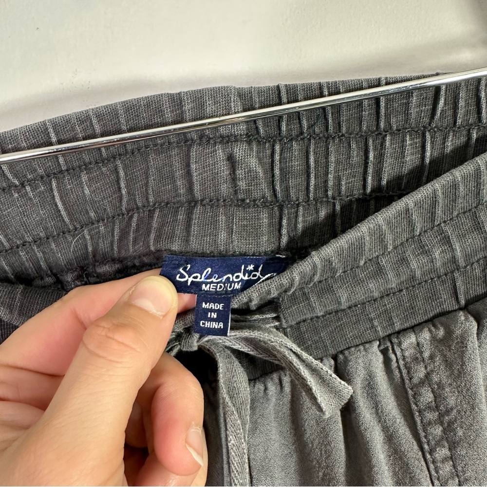 Splendid Dark Gray Lightweight Drawstring Jogger … - image 5